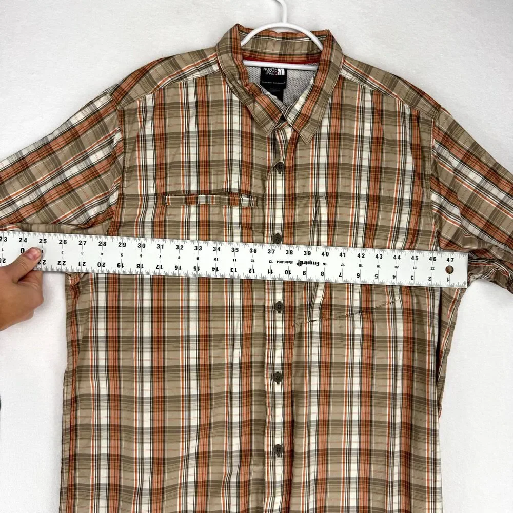 The North Face Mens Lyocell Nylon Short Sleeve Button Up Woven Top‎ Mens Size L